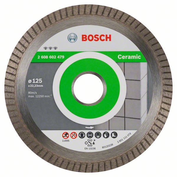 Diamantkappeskive Bosch BEST FOR CERAMIC EXTRACLEAN TURBO; 125 mm
