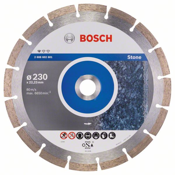 Diamantkappeskive Bosch PROFESSIONAL FOR STONE; 230 mm