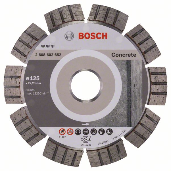 Diamantkappeskive Bosch BEST FOR CONCRETE; 125 mm