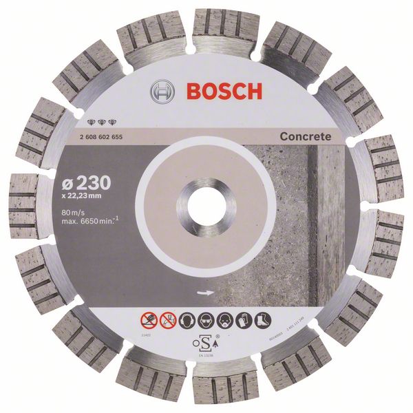 Diamantkappeskive Bosch BEST FOR CONCRETE; 230 mm