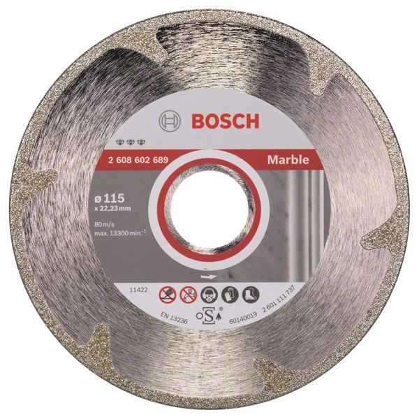 Diamantkappeskive Bosch BEST FOR MARBLE; 115 mm