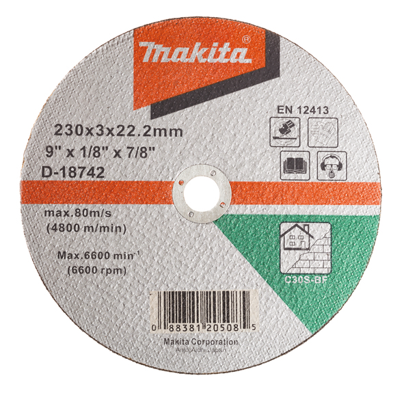 Abrasiv kappeskive Makita C30S; 230x3 mm