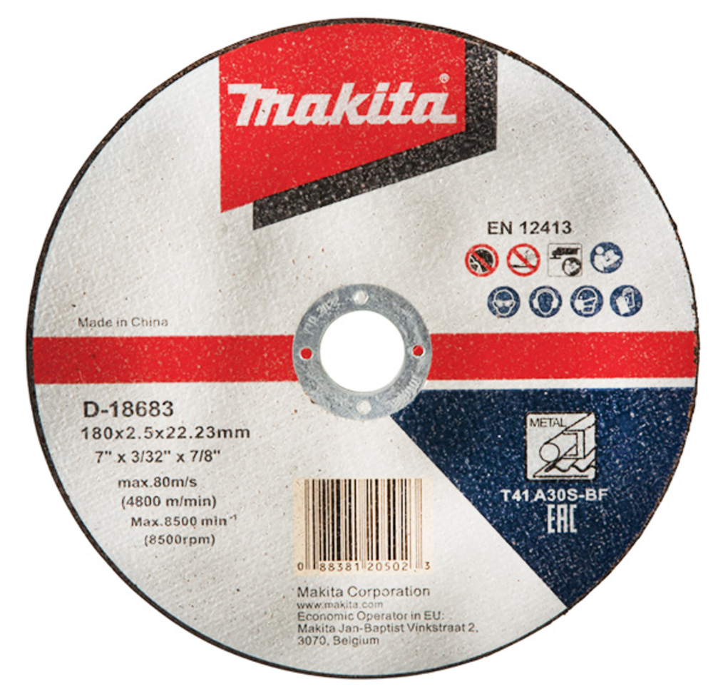 Abrasiv kappeskive Makita A 30 S; 180x2,5 mm
