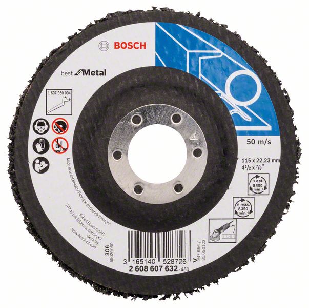 Slipeduk Bosch Best for Metal; 115 mm; 1 stk