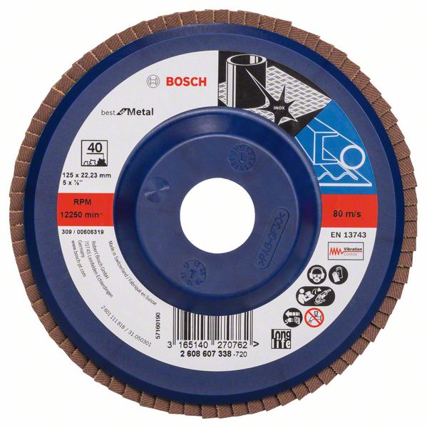 Lamellrondeller Bosch Best for Metal; 125 mm
