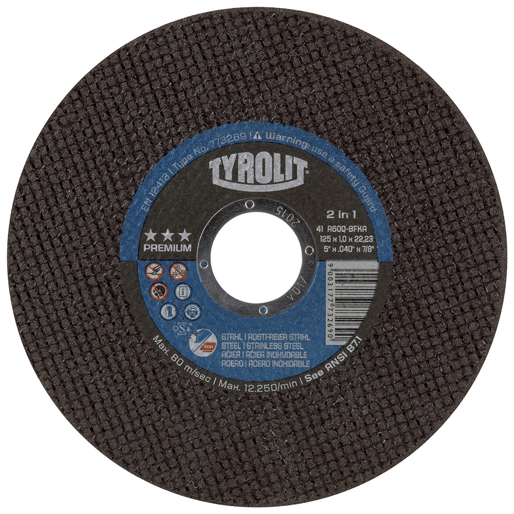 Abrasiv kappeskive Tyrolit; Ø125x1 mm; 1 stk