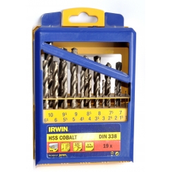 Metallborsett Irwin Cobalt; 1-10 mm; 19 stk