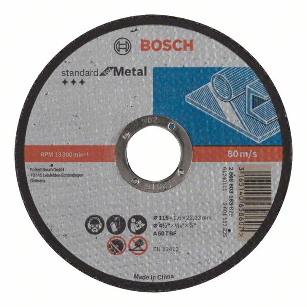 Abrasiv kappeskive Bosch Standard; 115x1,6 mm