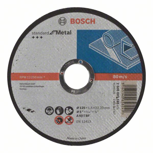 Abrasiv kappeskive Bosch Standard; 125x1,6 mm