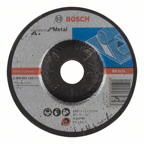 Slipeskive Bosch Standard; 125x6 mm