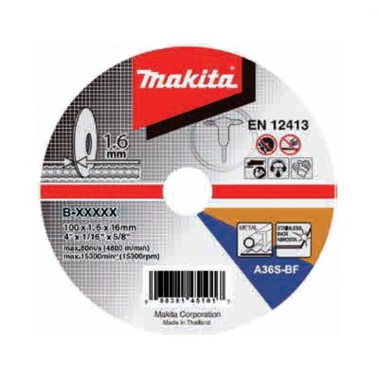 Abrasiv kappeskive Makita B-46931; 125x1,6 mm