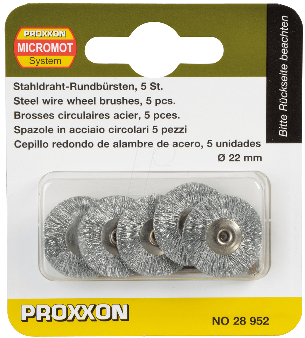 Koppbørste Proxxon 28952; 22 mm; 5 stk