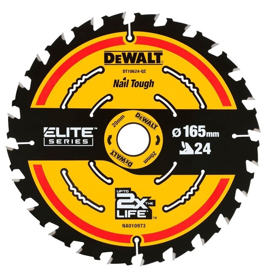Sagblad for tre DeWalt; 165x1,65x20,0 mm; Z24; 18°
