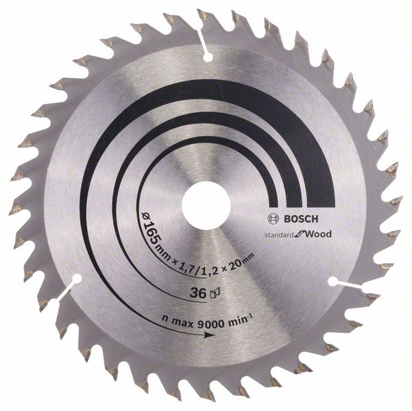 Sagblad for tre Bosch; 165x1,7x20,0 mm; Z36; 15°