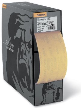 Slipede papirrull Mirka GoldFlex Soft 2912707015; 115mmx25 m; P150