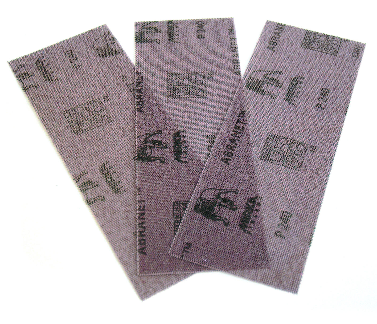 Nettmønstret slipepapir Mirka Abranet AE178F1018; 81x133 mm; P180; 10 stk
