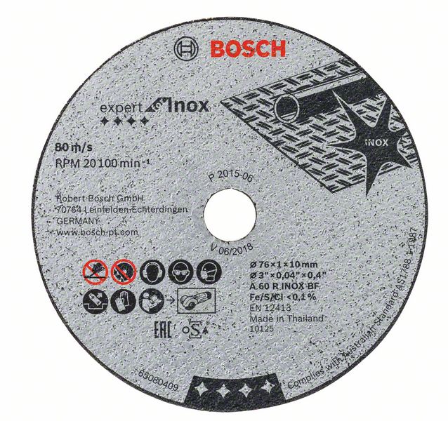 Abrasiv kappeskive Bosch 2608601520; 76x1 mm; 5 stk