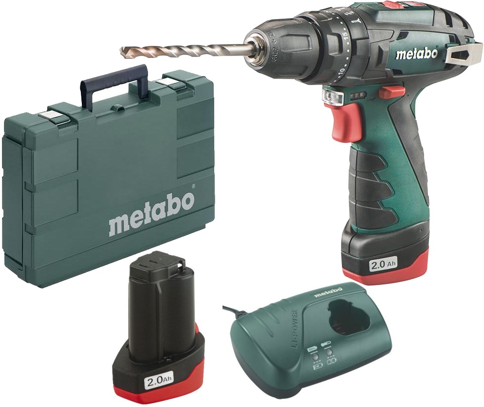 Slagskrutrekker / bor Metabo SB BASIC; 12 V; 2x2,0 Ah batt.