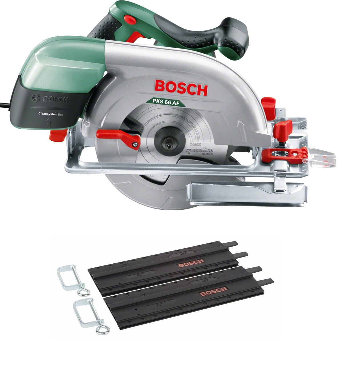 Sirkelsag Bosch PKS 66 AF + 2x35 cm Styreskinne