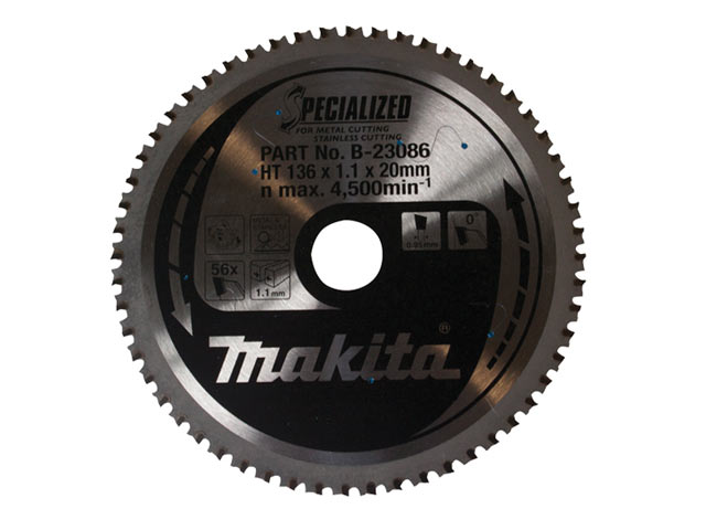 Sagblad for metall Makita; 305x1,95x25,4 mm; Z100; -5°
