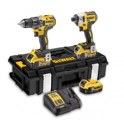 Verktøysett DeWalt DCK266P3 (DCD796 + DCF887); 18 V; 3x5,0 Ah batt.