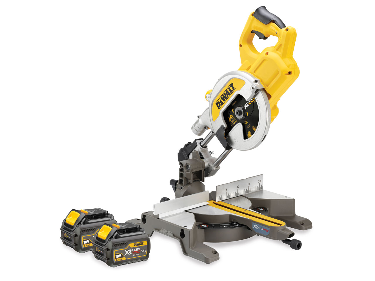 Kapp- og gjærsag DeWalt FlexVolt DCS777T2; 54 V; 2x6,0 Ah batt.
