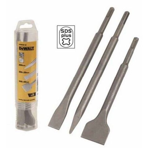 Meiselsett, 3 stk DeWalt DT60330; SDS-plus