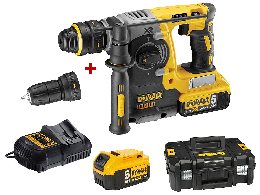 Borhammer DeWalt DCH274P2T; SDS-plus; 2,1 J; 18 V; 2x5,0 Ah batt.