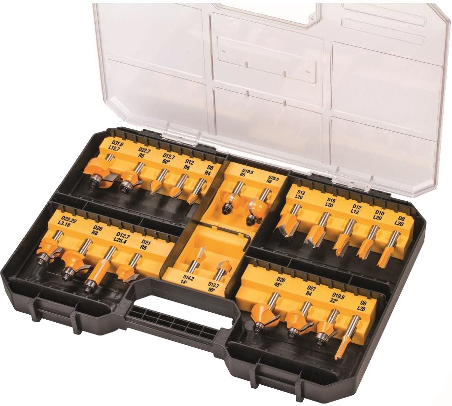 Freseborsett DeWalt DT90017-QZ; 22 stk