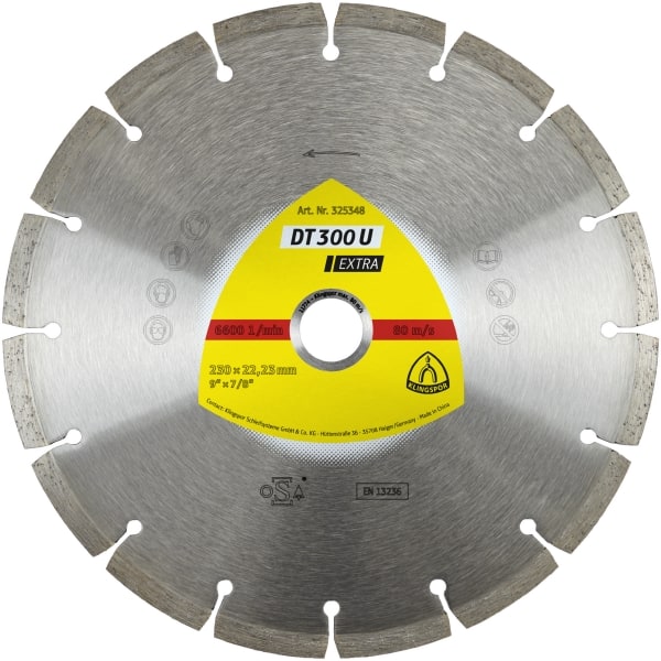 Diamantkappeskive Klingspor DT 300 U Extra; 125x1,6x22,23 mm