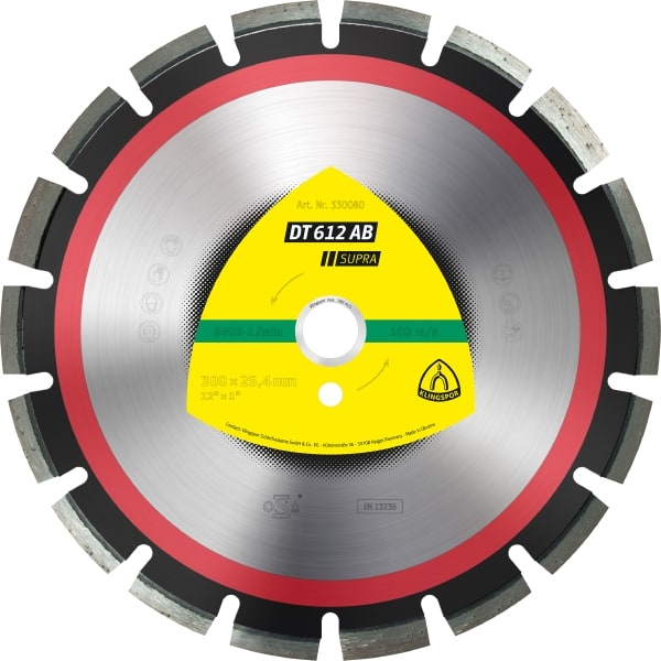 Diamantkappeskive Klingspor DT 612 AB Supra; 500x3,7x25,4 mm