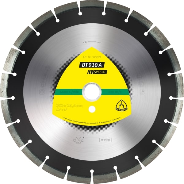 Diamantkappeskive Klingspor DT 910 A Special; 300x2,8x25,4 mm