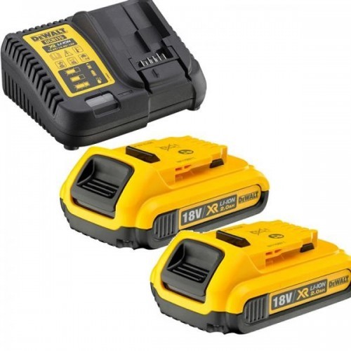 Batteri DeWALT DCB183; 18 V; 2,0 Ah; 2 stk + lader DCB115