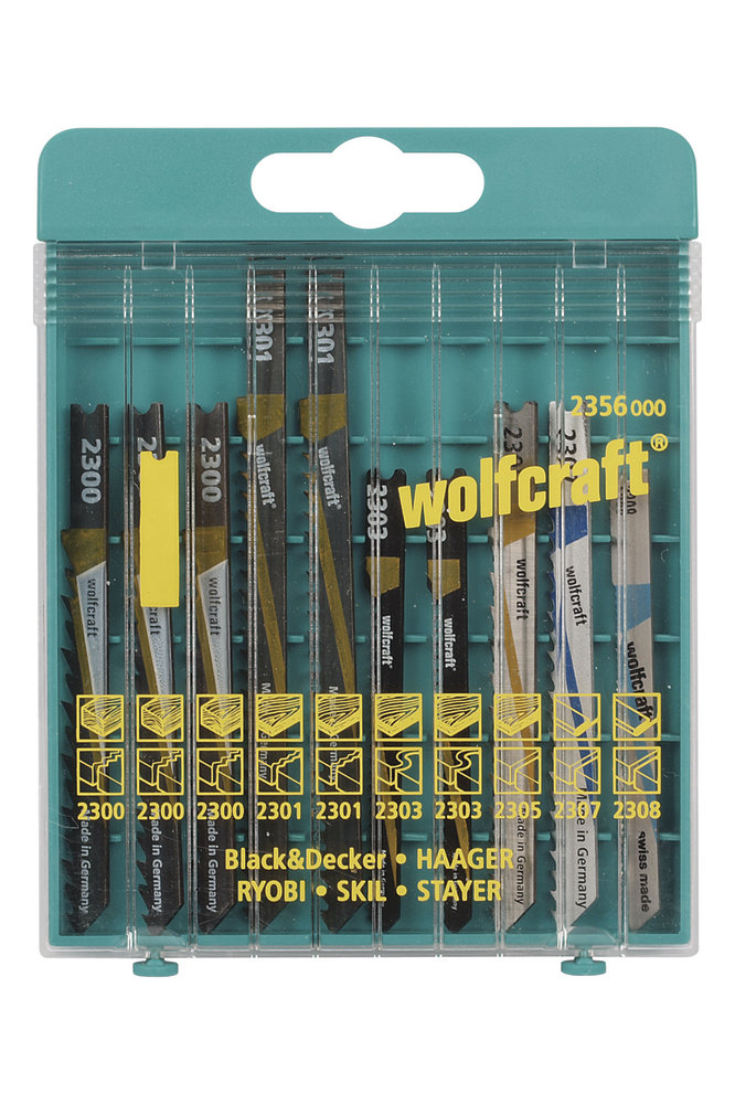 Stikksagblader sett Wolfcraft 2356000; 10 stk