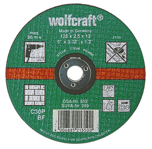 Abrasiv kappeskive Wolfcraft 2135000; 125x1 mm For stein