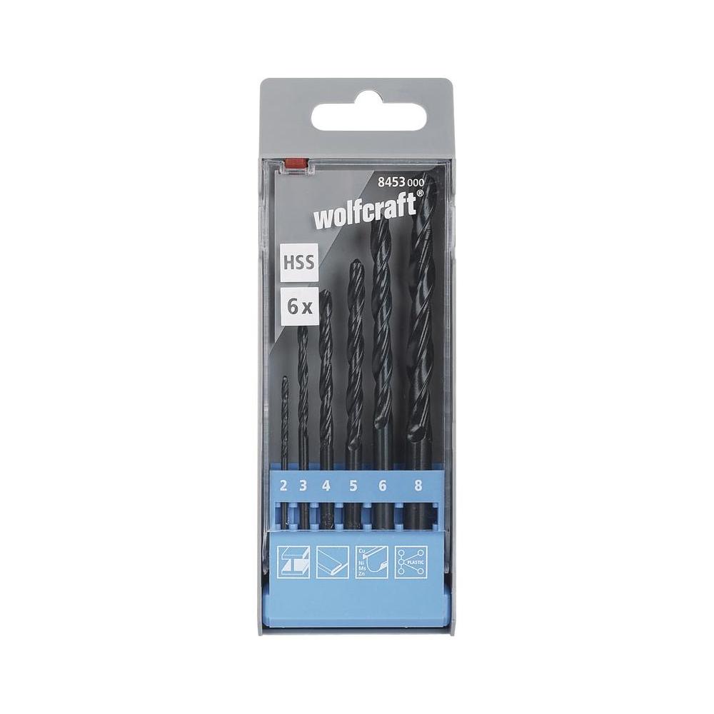 Metallborsett Wolfcraft 8453000; 2-8 mm; 6 stk