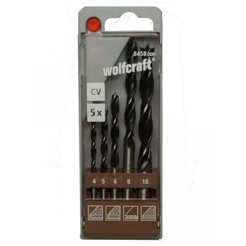 Borsett for tre Wolfcraft 8458000; Ø4-10 mm; 5 stk