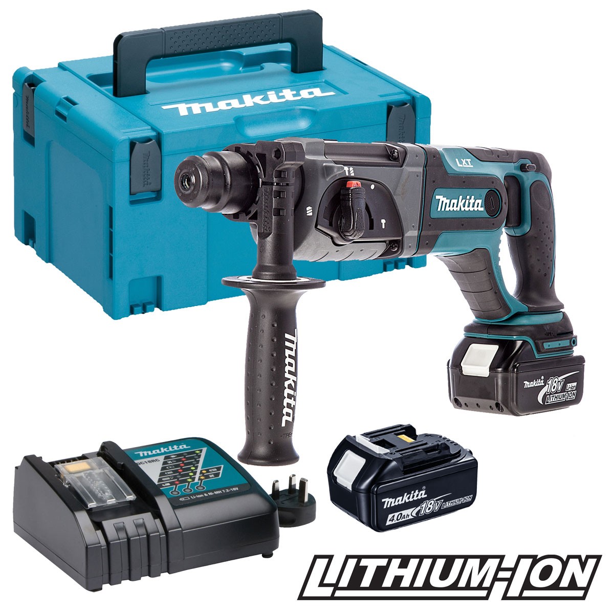 Batteridrevet borhammer Makita DHR241RTJ; 2,0 J; SDS-plus; 18 V; 2x5,0 batt.