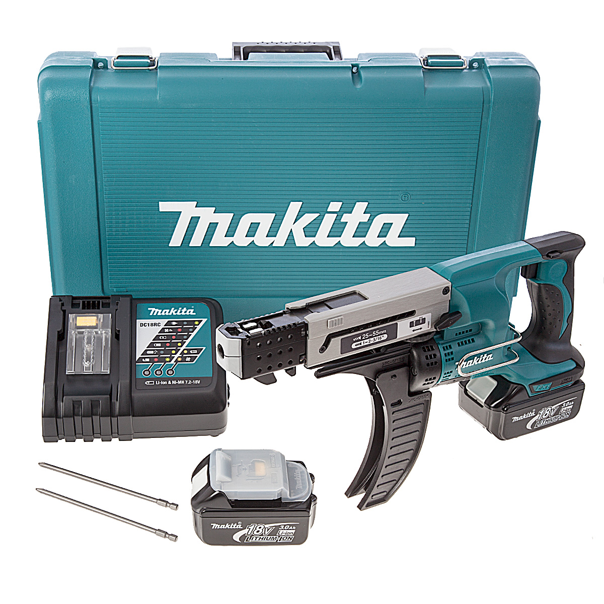 Skrutrekker Makita DFR550RFE; 18 V; 2x3,0 Ah batt.