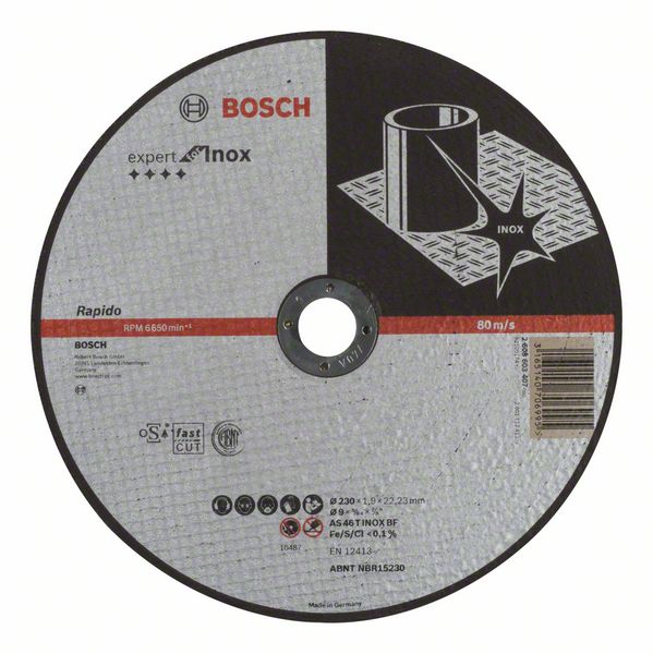 Abrasiv kappeskive Bosch; 230x1,9 mm for metall