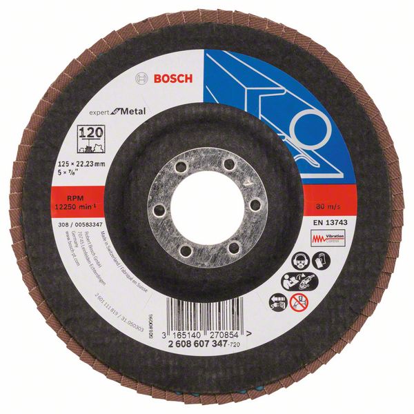 Lamellrondeller Bosch Expert for Metal; 125 mm; P120