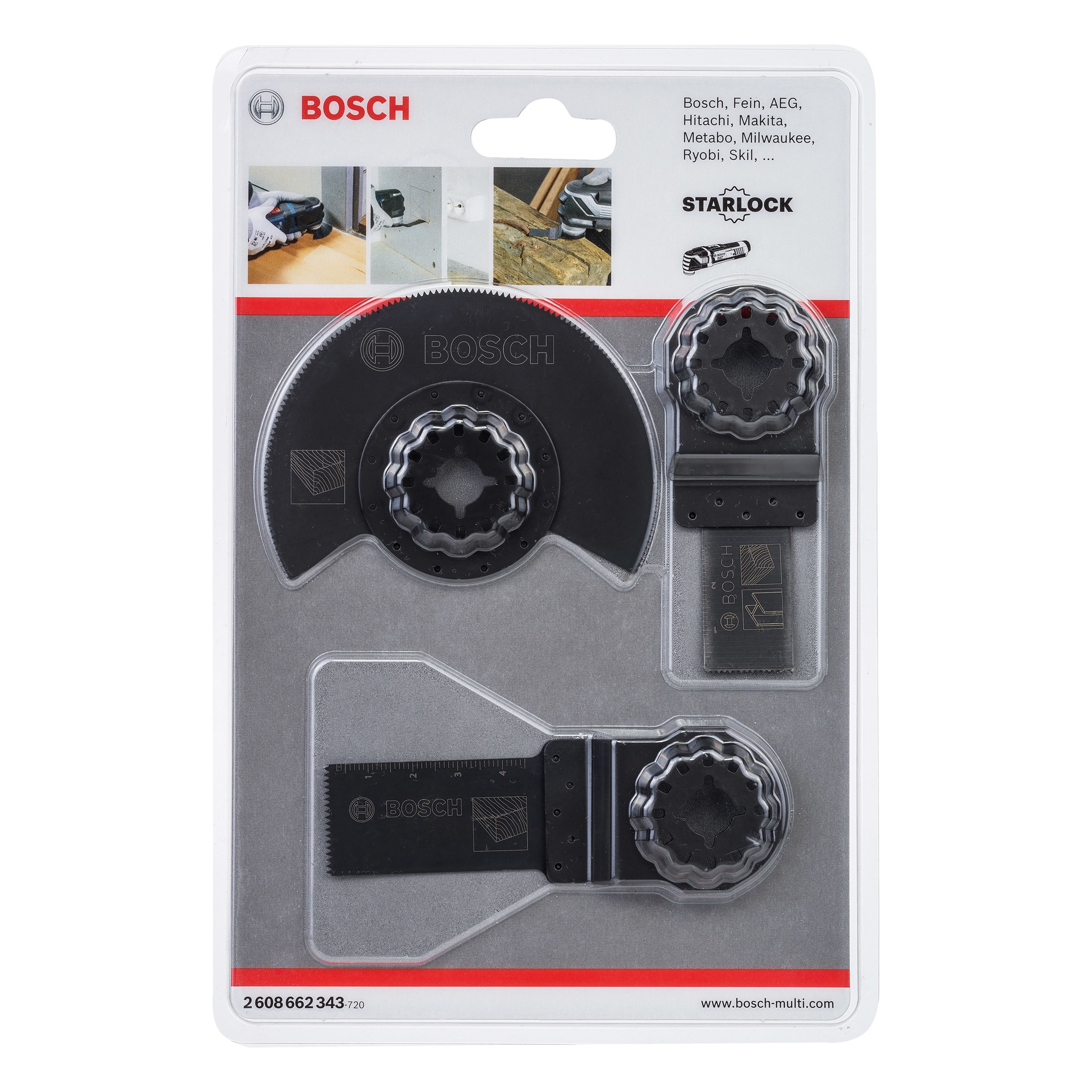 Tilbehørsett Bosch 2608662343; 3 stk