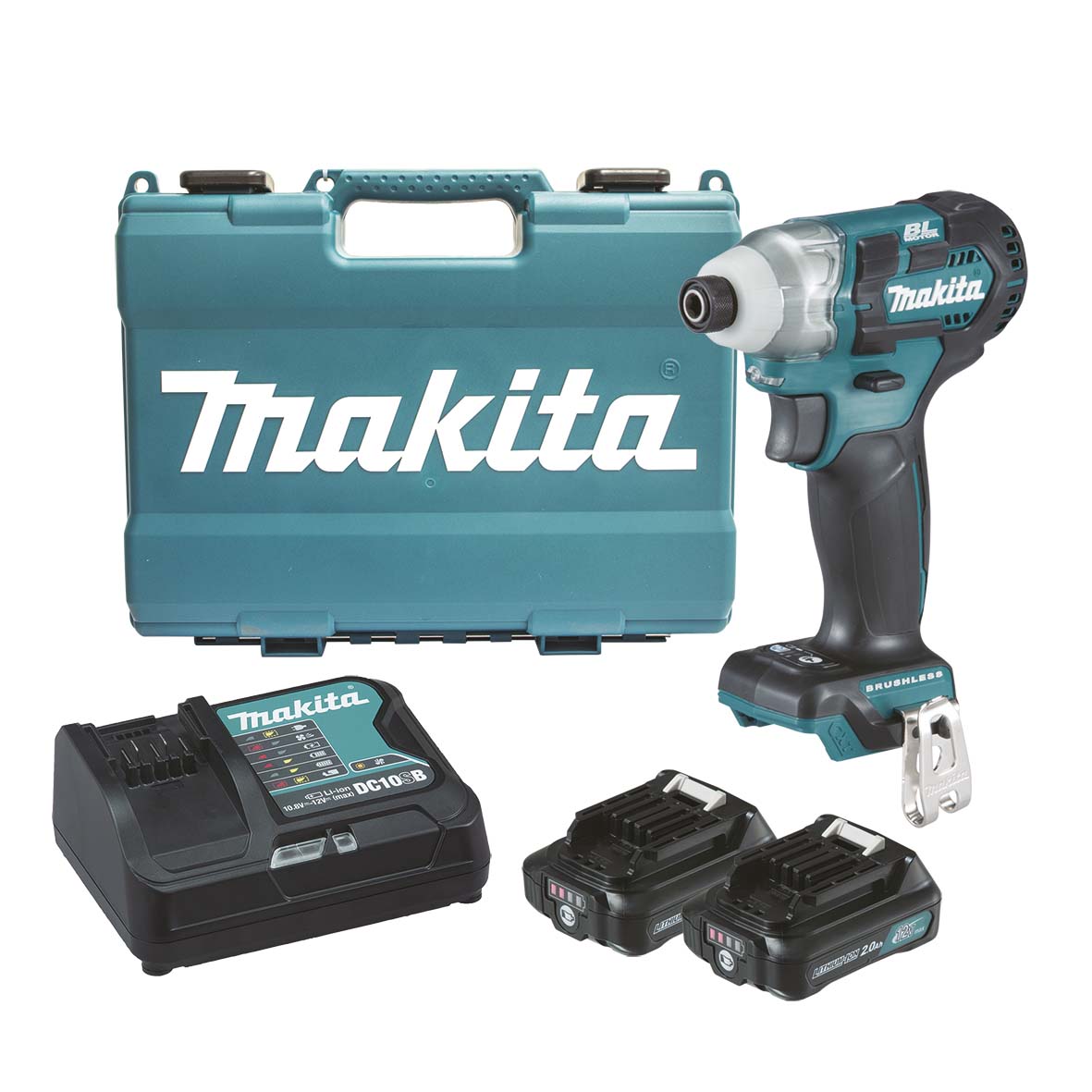Slagskrutrekker Makita TD111DSAE; 12 V; 2x2,0 Ah batt.