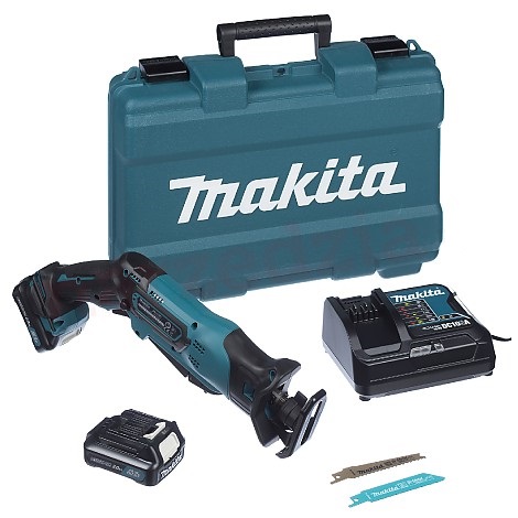 Batteridrevet tigersag Makita JR103DSAE; 10,8 V; 2x2,0 Ah batt.