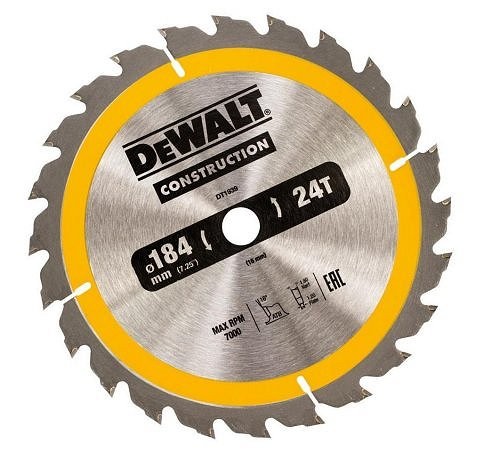 Sagblad for tre DeWalt; 184x1,8x16,0 mm; Z24; 16°