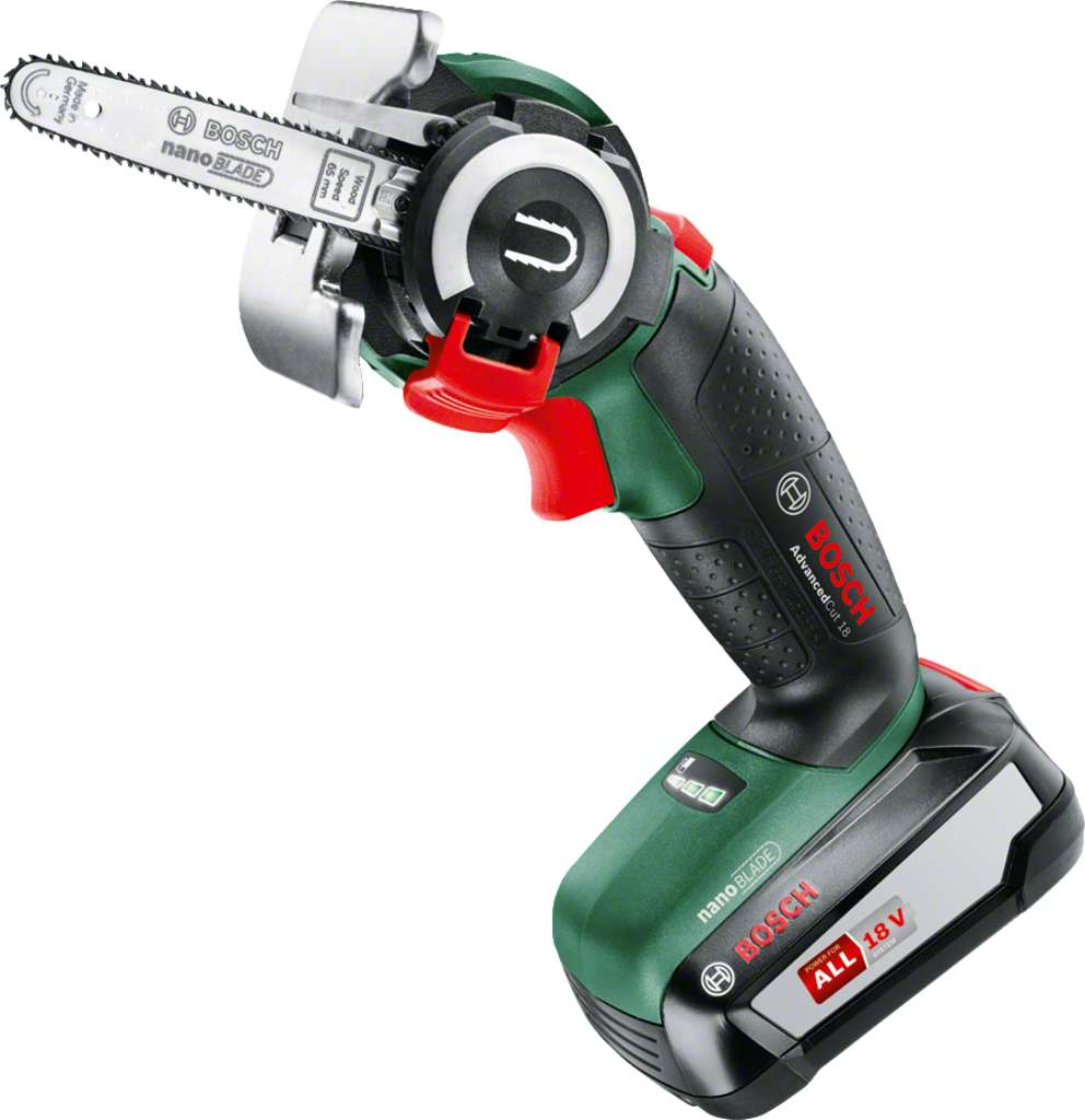 Motorsag Bosch Advanced Cut; 18 V; 1x2,5 Ah batteri.; 6,5 cm sverd