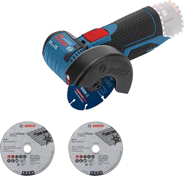 Batteridrevet vinkelsliper Bosch GWS 12V-76 V-EC; 12 V; (uten batteri og lader)
