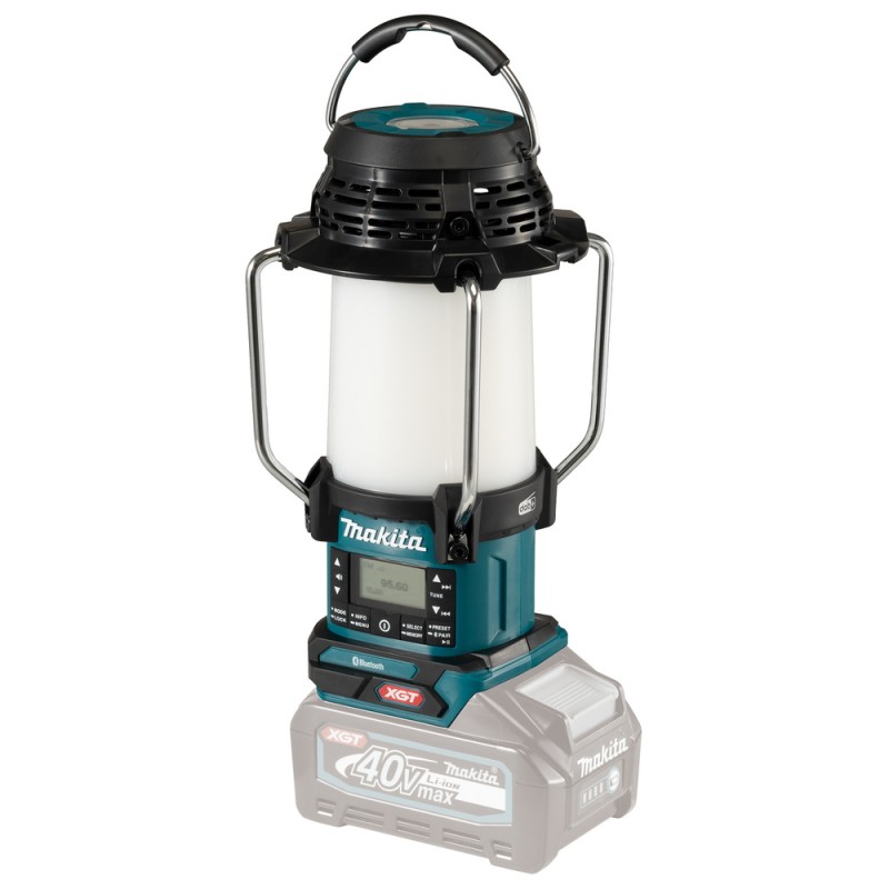 Batteridrevet radio med lommelykt Makita MR009GZ; 40 V (uten batteri og lader)