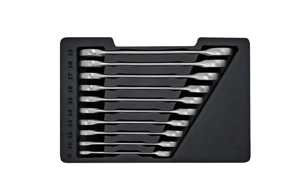 Hylsenøkkelsett Bosch 1600A02AU0; 8-19 mm; 10 stk
