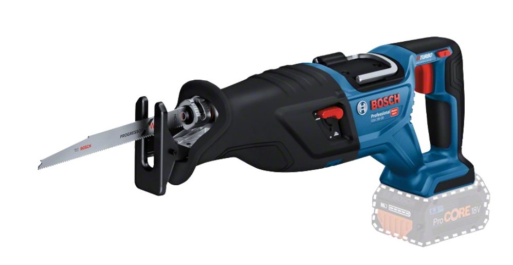 Batteridrevet tigersag Bosch GSA 18V-28 Professional; 18 V (uten batteri og lader) + L-BOXX 238